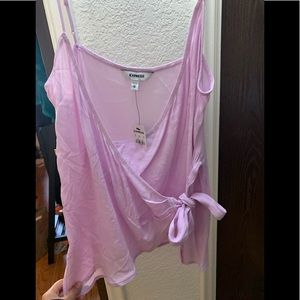 Pink/light purple wrap cami
